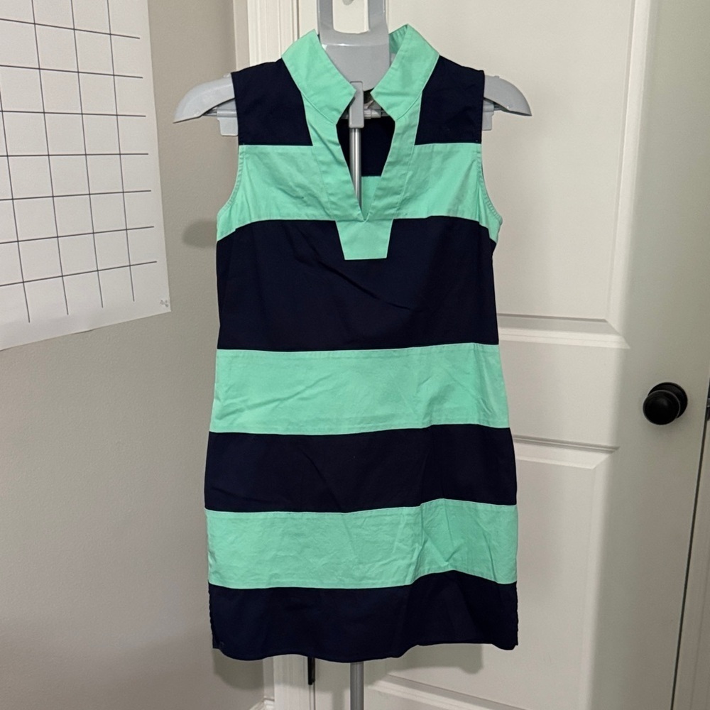 Sail to Sable Navy and Mint Green Midi Dress